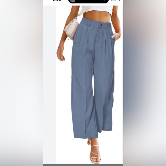 NWT express high rise Women's Blue Wide-Leg Pants size 14R - Picture 1 of 3